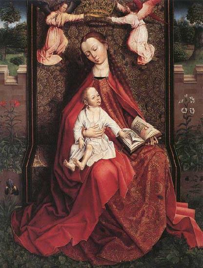 unknow artist Virgin and Child Crowned by Two Angels